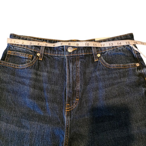 Free Assembly Womens High Rise Wide Leg Jeans Dark Wash Denim Size 8 NWT - Picture 6 of 12